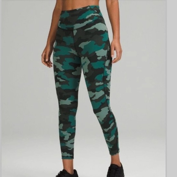 Lululemon Pants - Lululemon Base Pace High-Rise Running Tight Heritage 365 Camo Tidewater Size 8